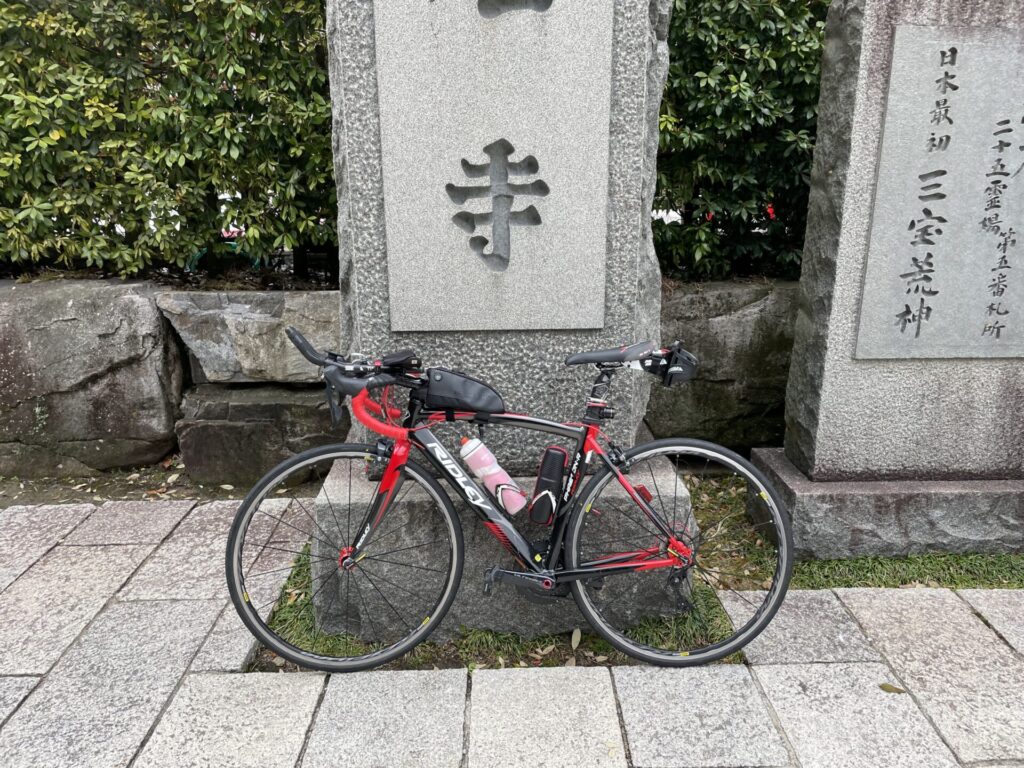 ロードバイク　勝尾寺