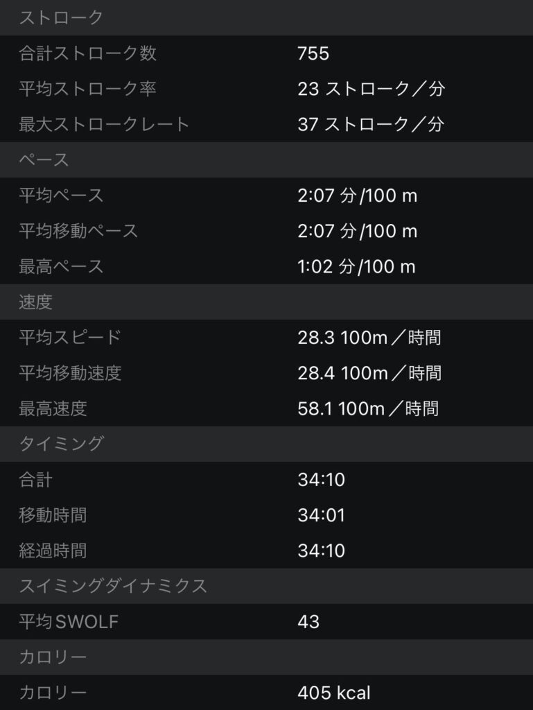2022石垣島トライアスロン　レースレポート　スイム　ログ