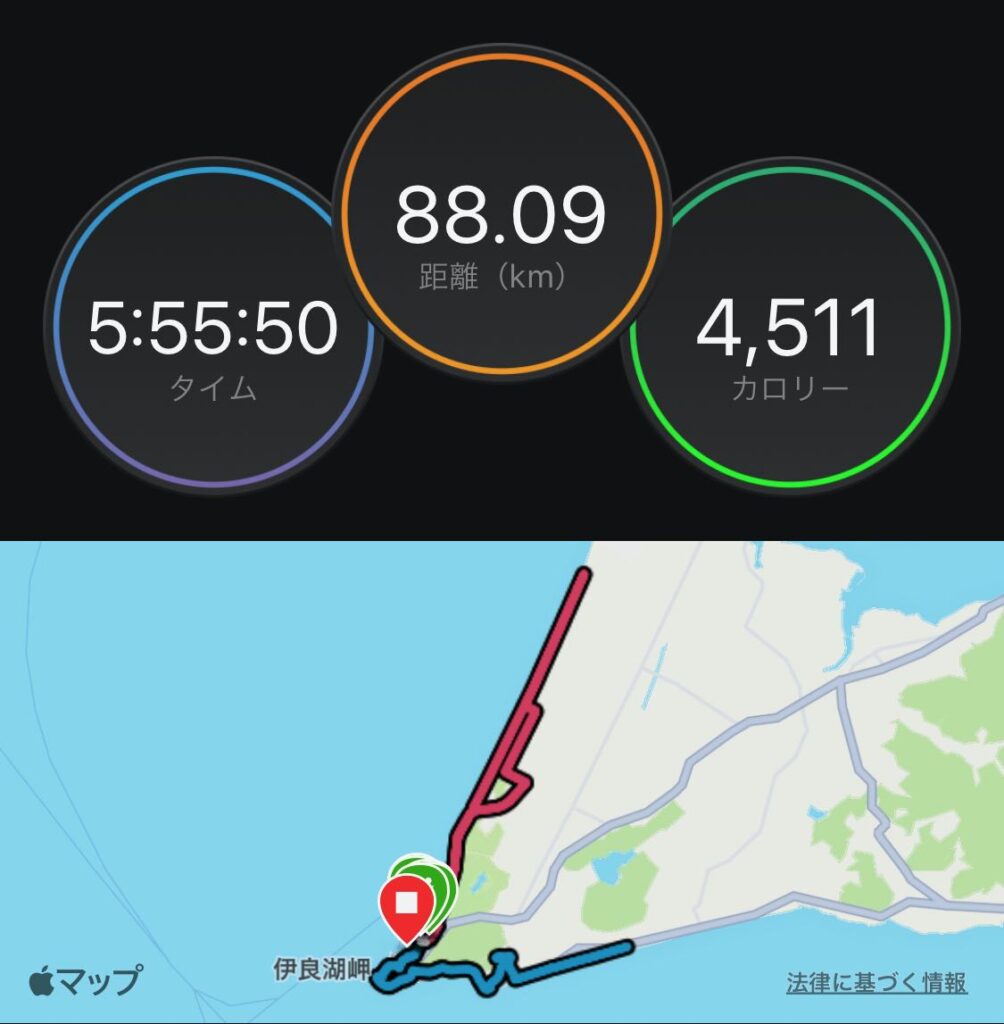 2022 伊良湖トライアスロン レースレポート　ログ
距離　時間　標高