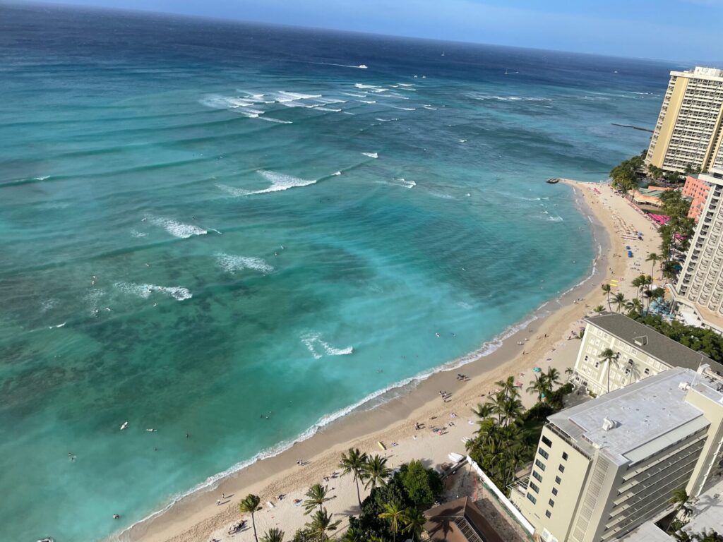 ハイアットリージェンシー ワイキキビーチ リゾート&スパ　Hyatt Regency Waikiki Beach Resort & Spa　オーションフロント　絶景　ワイキキビーチ