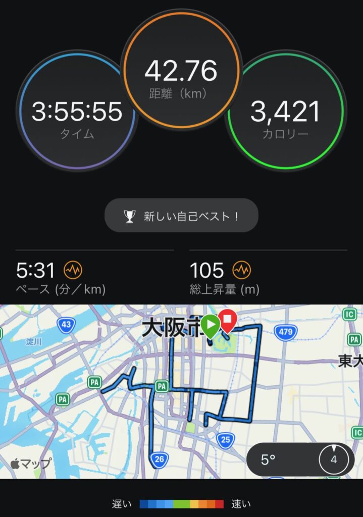 大阪マラソン　ログ