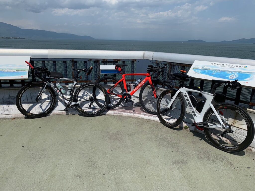 TTバイクでショートビワイチ　琵琶湖大橋