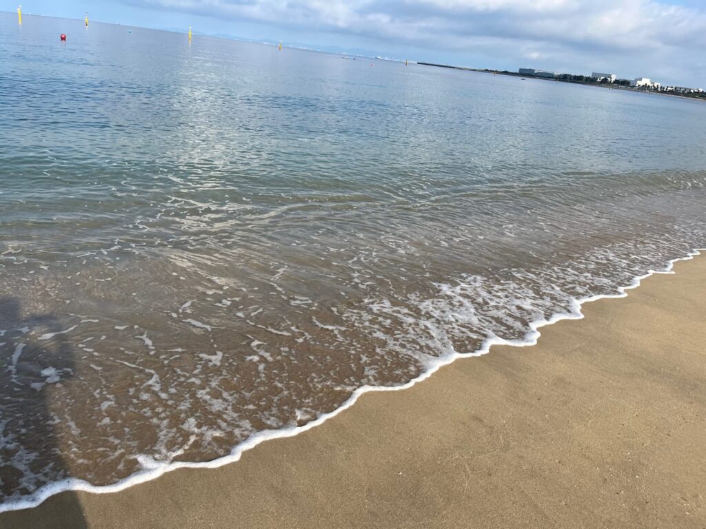二色の浜 アクアスロン記録会　透明度高い